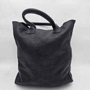 Black Leather Tote Bag
